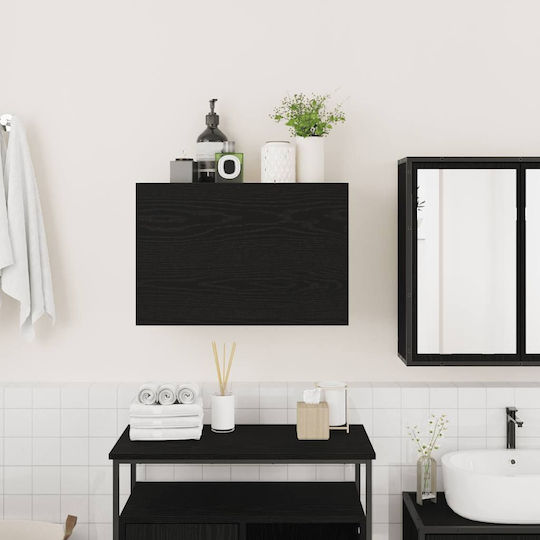 vidaXL Badezimmerschrank B60xT25xH40cm Schwarz