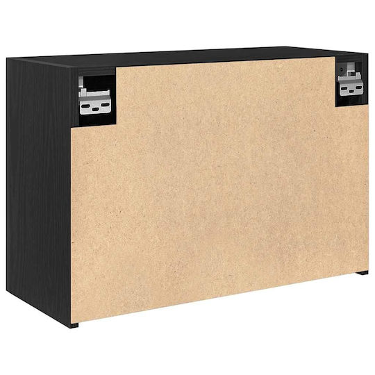 vidaXL Badezimmerschrank B60xT25xH40cm Schwarz