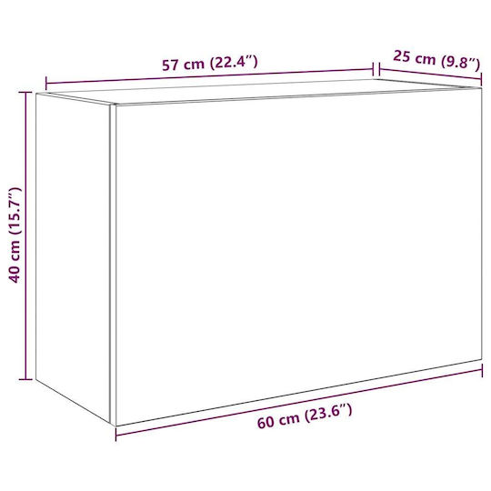 vidaXL Bathroom Cabinet L60xW25xH40cm Sonoma