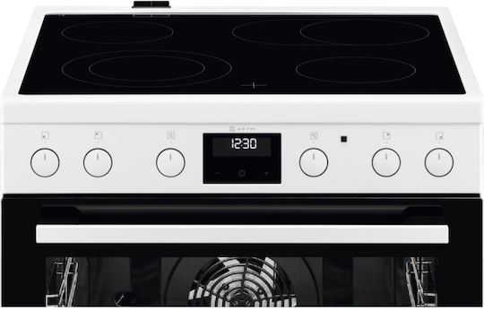 AEG 5000 Surroundcook Aragaz 73lt cu Plite Ceramice L59.6cm. White