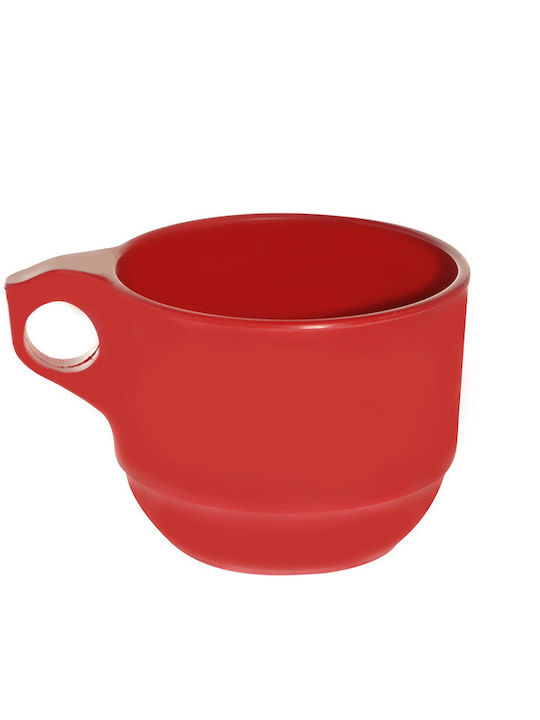 Evivak Φλιτζάνι Tσαγιού Πλαστικό Κόκκινο 290ml