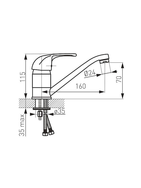 Ferro Vasto 3 In 1 Set Bathroom Sink Mixer Kitchen Mixer Bath-shower Mixer Chrome