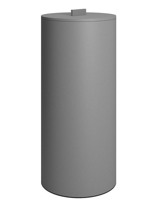 Pam & Co Металик Кош за Пране 30л с Капак 25x25x60см Сив