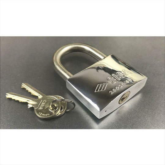 Cisa Steel Padlock Brass with Key 50mm 1pcs