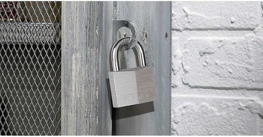 Master Lock Αλουμινένιο Λουκέτο Μακρύλαιμο με Κλειδί 40mm Ασημί