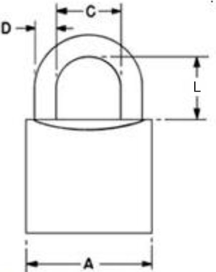 Padlock Brass with Key 20mm Red 1pcs