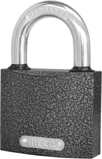 Ingco Stahl Vorhängeschloss Messing mit Schlüssel 38mm Black 1Stück