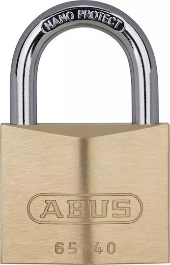 Abus Steel Padlock Brass with Key 40mm 1pcs