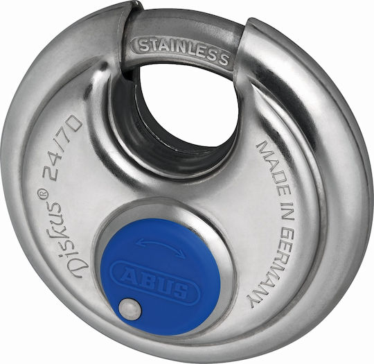 Abus Diskus Steel Padlock Discus Padlock with Key 50mm 1pcs