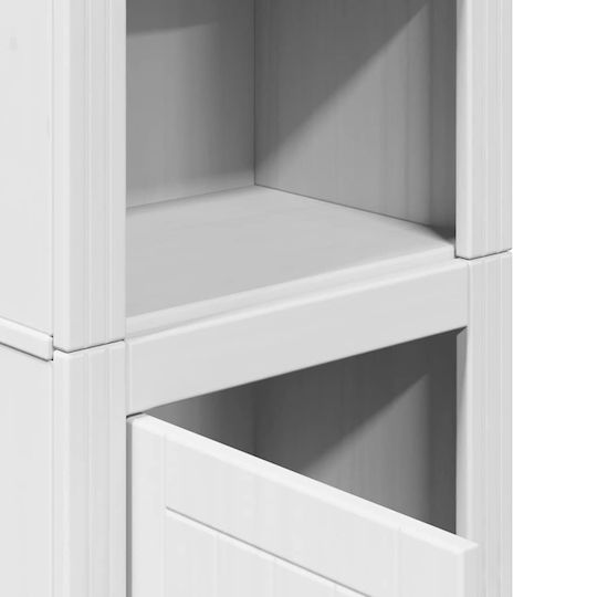 vidaXL Dulap Coloană Pentru Baie Pardoseală M44xA30xÎ160cm Albă