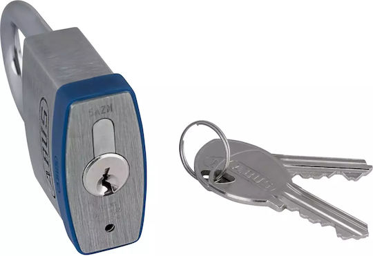 Abus Steel Padlock Brass with Key 52.2mm Silver 1pcs
