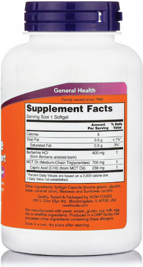 Now Foods Berberine Glucose Support 90 softgels