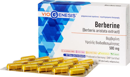 Viogenesis Berberine 500mg Berberis 30 veg. caps