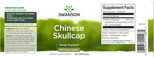 Swanson Chinese Skullcap 400mg 90 caps