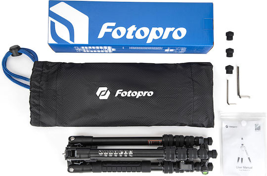 Fotopro Fotografie-Stativ X-go Gecko E2 Faltbar Bis zu 146,1 cm Bis zu 8 kg Schwarz