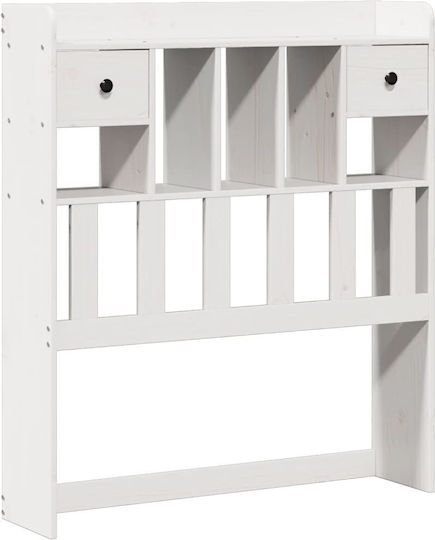 Single Bed Made of Solid Wood White with Slats for Mattress 75x190cm