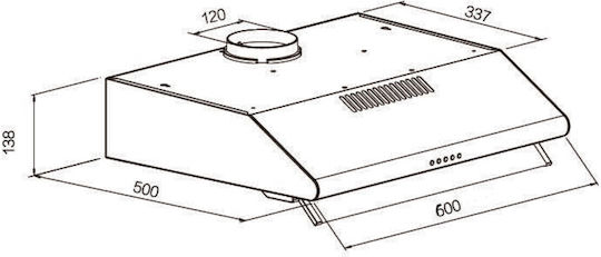 Singer Freestanding Vent Hood 60cm Inox