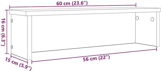 Vidaxl Ράφι Κουζίνας Στοιβαζόμενο Γκρι Sonoma 60x15x16 Εκ Γκρι