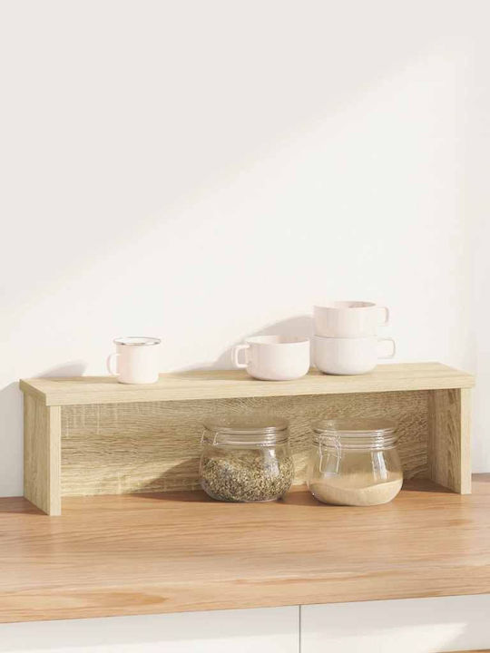 Vidaxl Stackable Kitchen Shelf Sonoma Oak 50x15x16 cm Brown