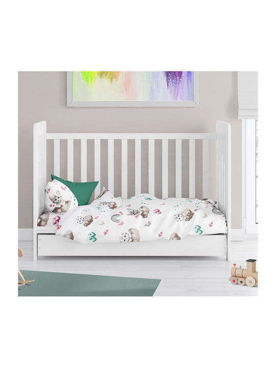 Printed Baby Pillowcase Kitten 561 35x45 Mauve 100% Cotton