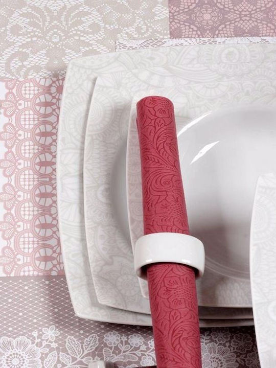 Cryspo Trio Marsala cu design gri Porțelan Set de Vase 55.289.40 15buc