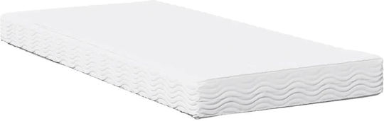 Sofa Bed Single Upholstered with Fabric Brown with Slats & Mattress 80x200cm