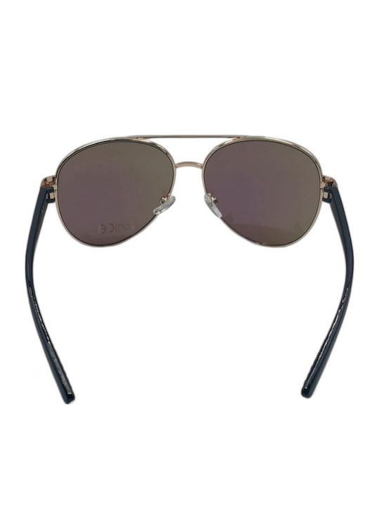 Dasoon Vision Unisex Γυαλιά Ηλίου με Χρυσό Σκελετό και Χρυσό Φακό 2478038