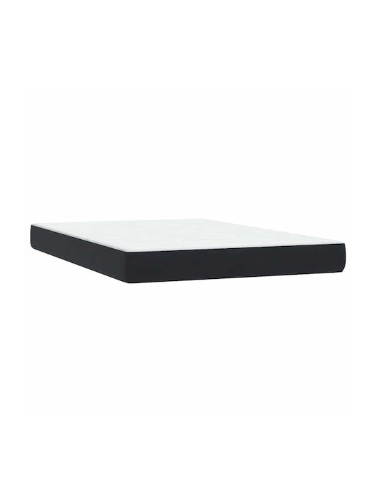 Vidaxl Κρεβάτι Boxspring Στρώμα Μαύρο 160x210cm Βελούδινο 1 Τεμ Διπλό Μαύρο