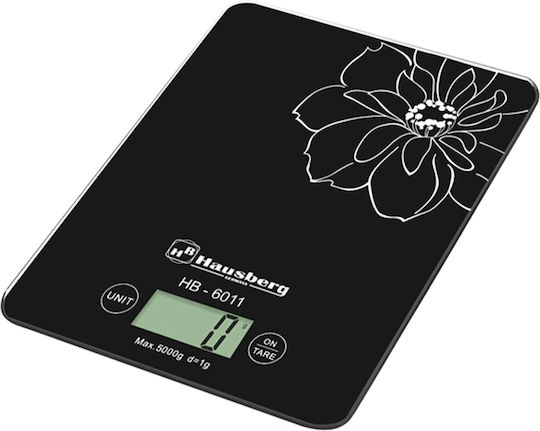 Hausberg Ψηφιακή Ζυγαριά Κουζίνας έως 5kg Μαύρη
