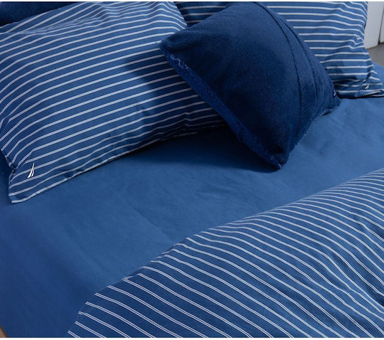 Nef-Nef Homeware Sheet Sets Double 200x270cm. Nautica Coast Navy Blue 4pcs