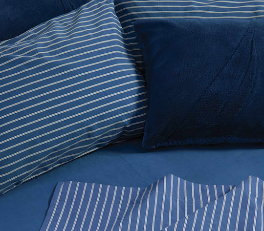 Nef-Nef Homeware Sheet Sets Double 200x270cm. Nautica Coast Navy Blue 4pcs