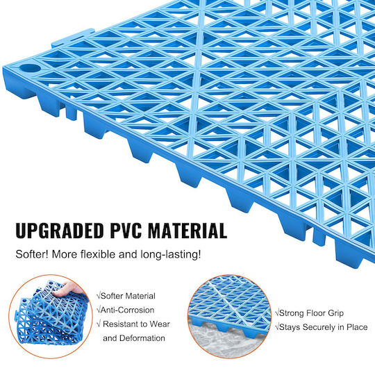 Vevor Terrassendiele für Gartenboden aus PVC 30x30cm 50Stück