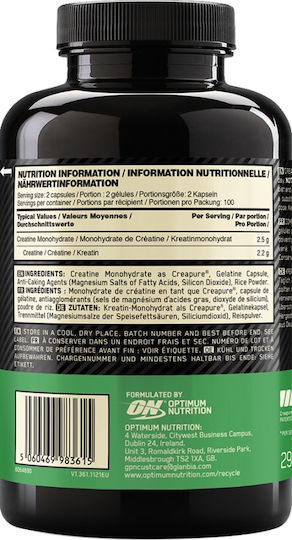 Optimum Nutrition Creatine 2500mg 200 caps