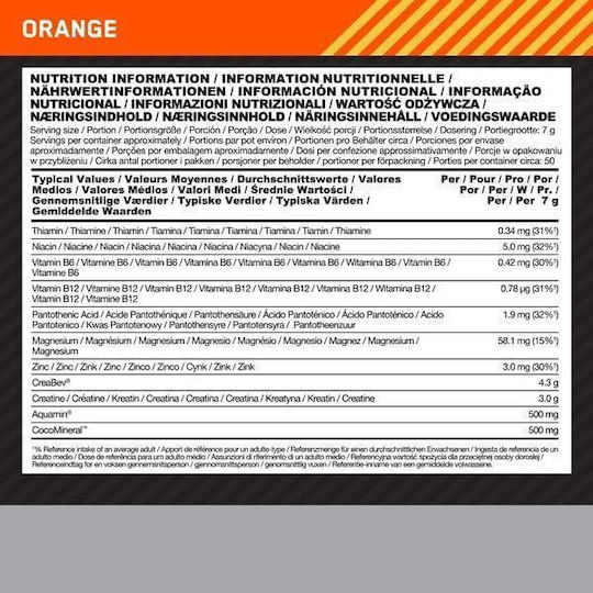 Optimum Nutrition Platinum Creatine Plus Μονοϋδρική Κρεατίνη Orange 350gr