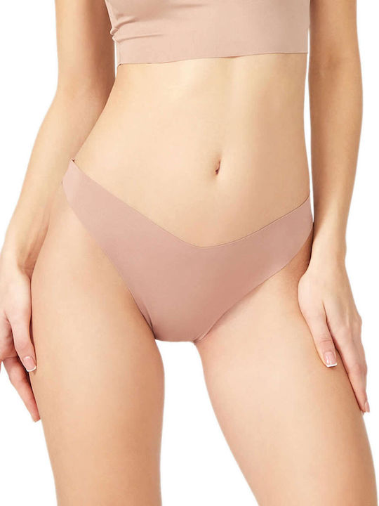 CottonHill Women's Brazil 2Pack Seamless Beige