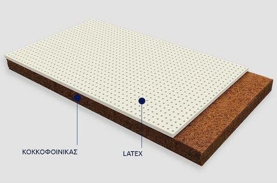 Greco Strom Crib Mattress Erato with Coconut Fiber 65x127+11cm