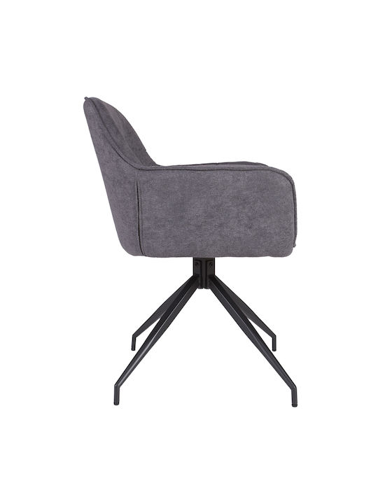 Dining Room Fabric Chair Anthracite 57x60x82cm