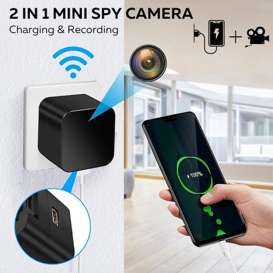 Cameră Ascunsă WiFi 1080p cu Slot pentru Card de Memorie și Senzor de Mișcare