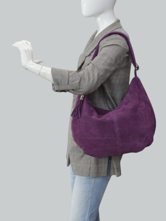 Damentasche und Handtaschen aus Leder Schulter Crossbody Wildleder Tabac Braun