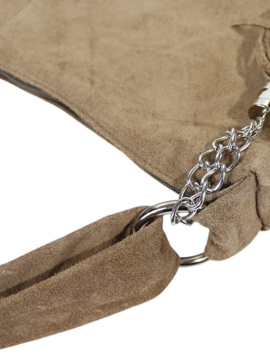 Leather Women's Bag Shoulder Taupe