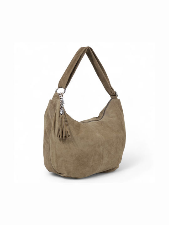 Leather Women's Bag Shoulder Taupe