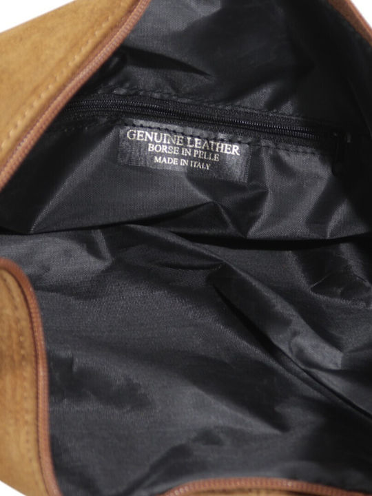 Damentasche und Handtaschen aus Leder Schulter Crossbody Wildleder Tabac Braun