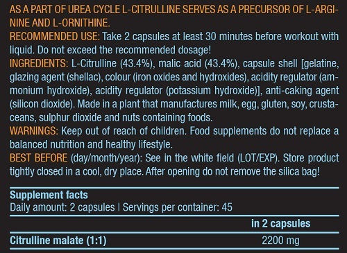 Biotech USA Citrulline Malate 90 caps Unflavoured