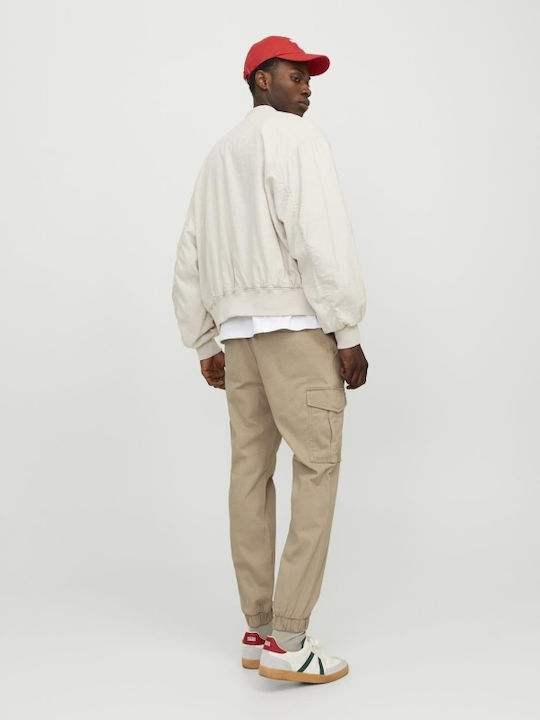 Trousers Cargo Elastic in Slim Fit Crockery