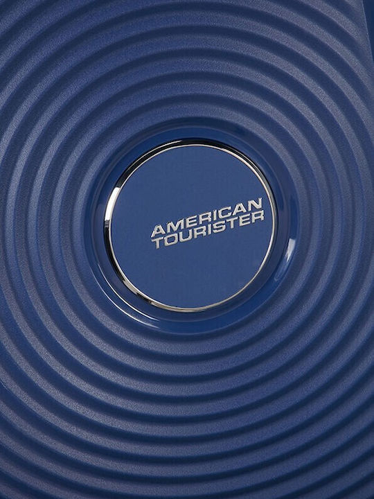 American Tourister Soundbox Large Hard Suitcase Midnight Navy With 4 Wheels Height 77cm