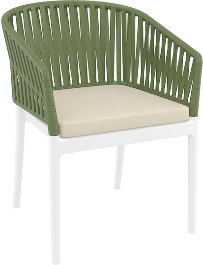 Zita Plus Waterproof Garden Chair Cushion Portofino Ecru 50x50 cm