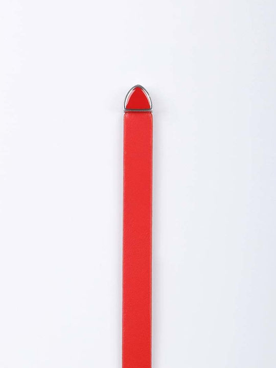 Leather Women's Belt Red
