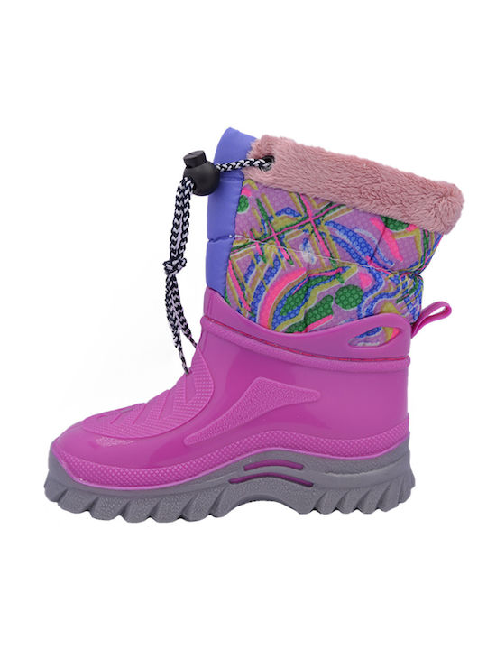 Adam's Shoes Kids Wellies with Internal Lining Fuchsia