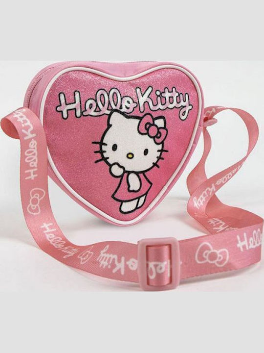 Τσαντάκι Ώμου 14εκ Hello Kitty Καρδιά