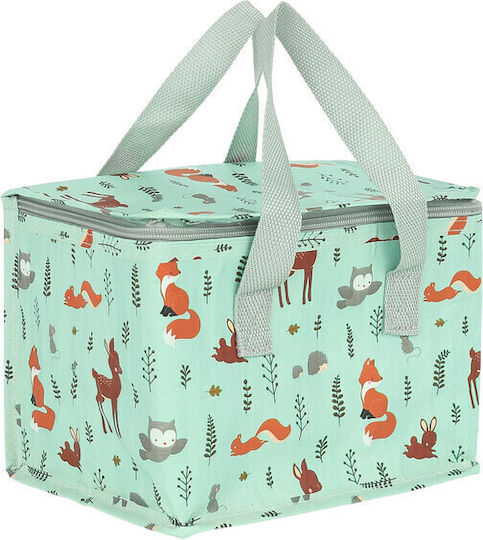 A Little Lovely Company School Insulated Lunch Bag 5.5 Litre Green 16x16x23cm